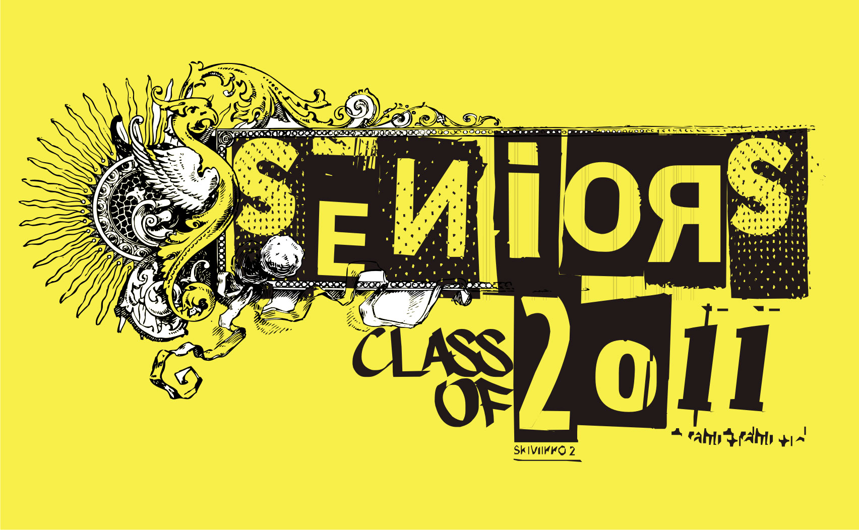 New Senior Shirt Design: Architectural, Ornate, Vintage